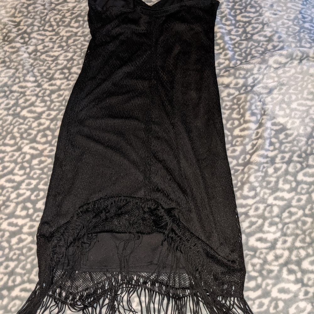 crochet overlay dress